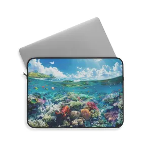 Coral Reef Dreamscape Laptop Sleeve - Dive into Digital Depths with Coral Reef Dreamscape! Available 3 Sizes: 12", 13", and 15"