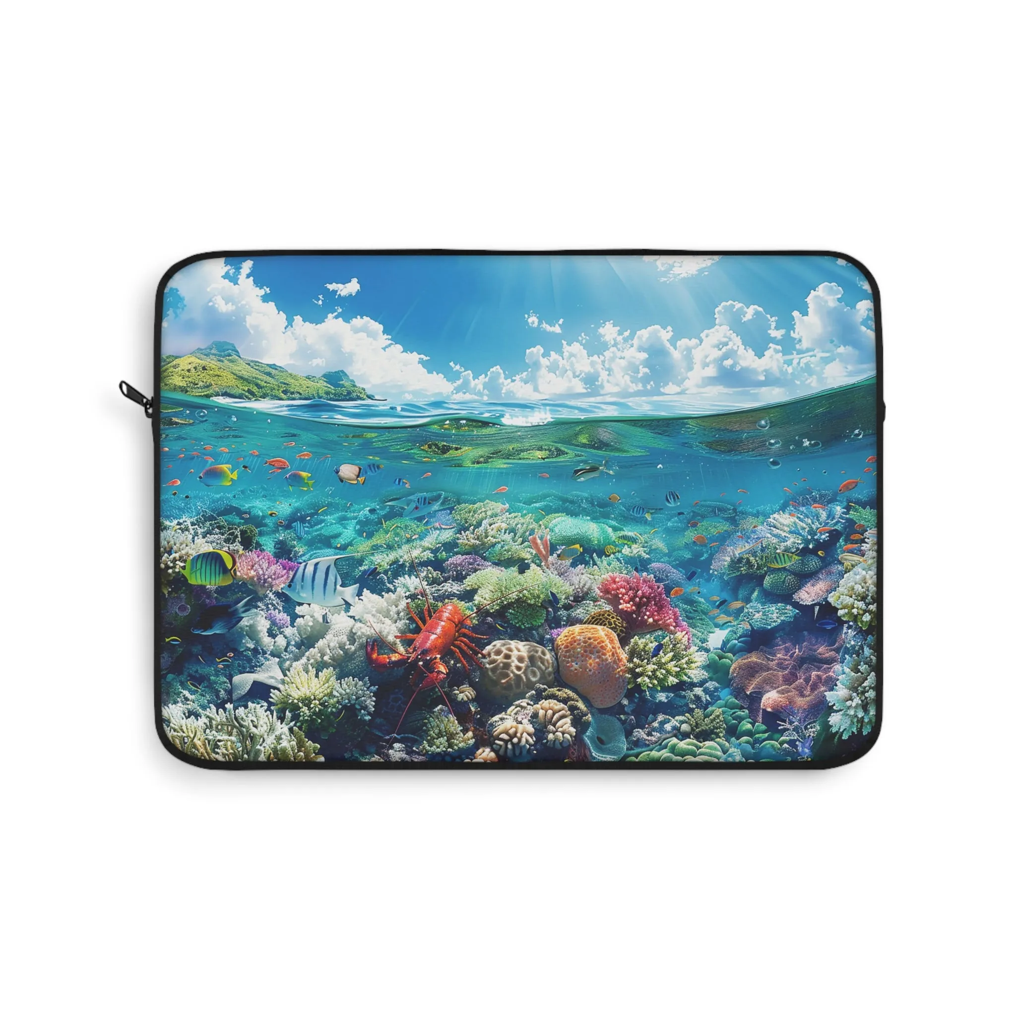 Coral Reef Dreamscape Laptop Sleeve - Dive into Digital Depths with Coral Reef Dreamscape! Available 3 Sizes: 12", 13", and 15"