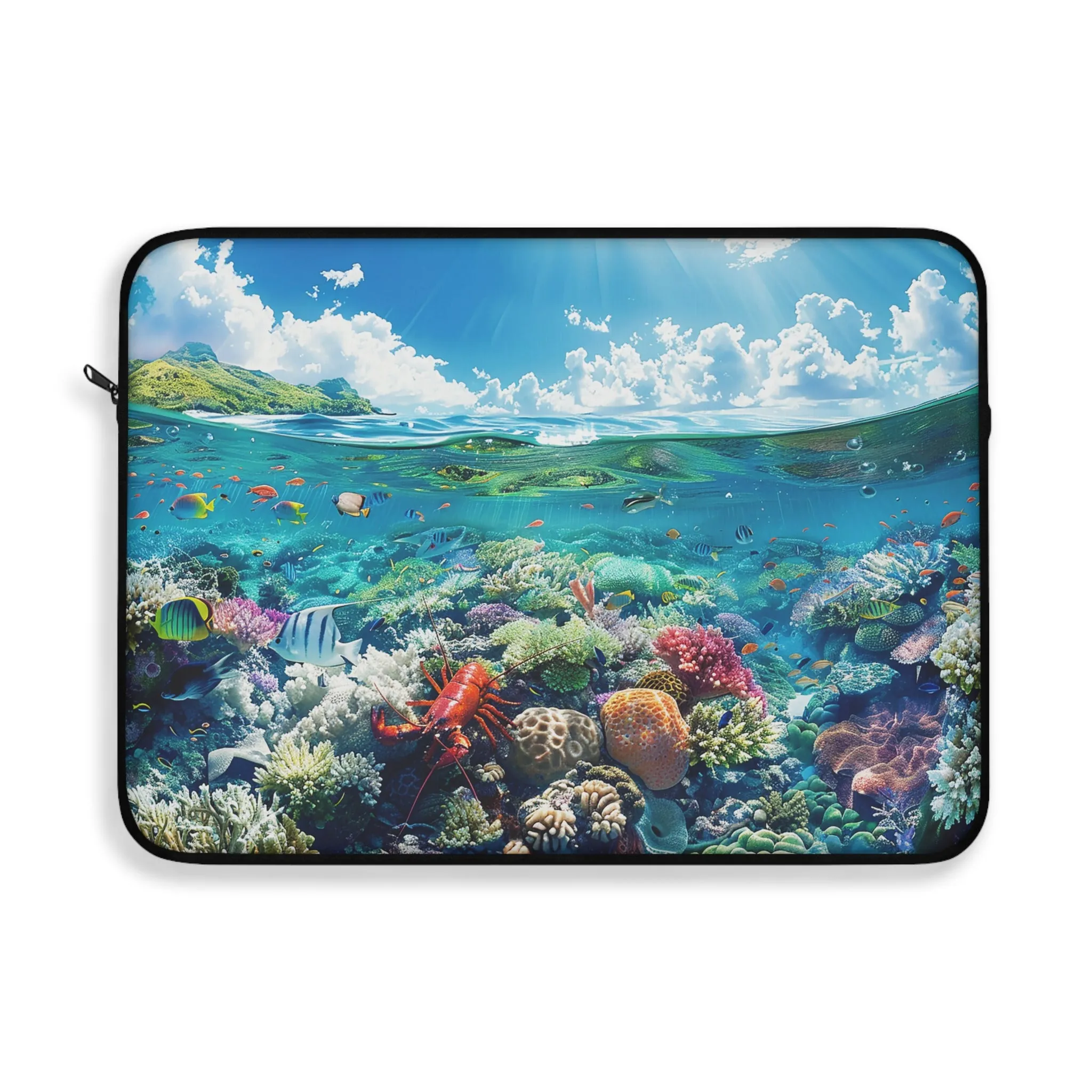 Coral Reef Dreamscape Laptop Sleeve - Dive into Digital Depths with Coral Reef Dreamscape! Available 3 Sizes: 12", 13", and 15"