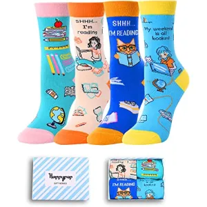 Crazy Kids Socks Funny School Socks Gifts for Boys Girls, Best Gifts for Children 4 5 6 7 Years Old, Book Gifts, Birthdays Gifts, Children's Day Gifts, Christmas Gifts