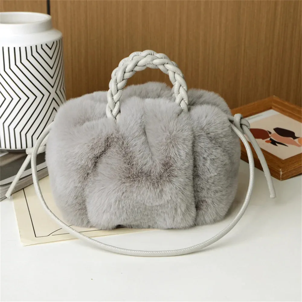 Crossbody Pumpkin Plush Shoulder Bag