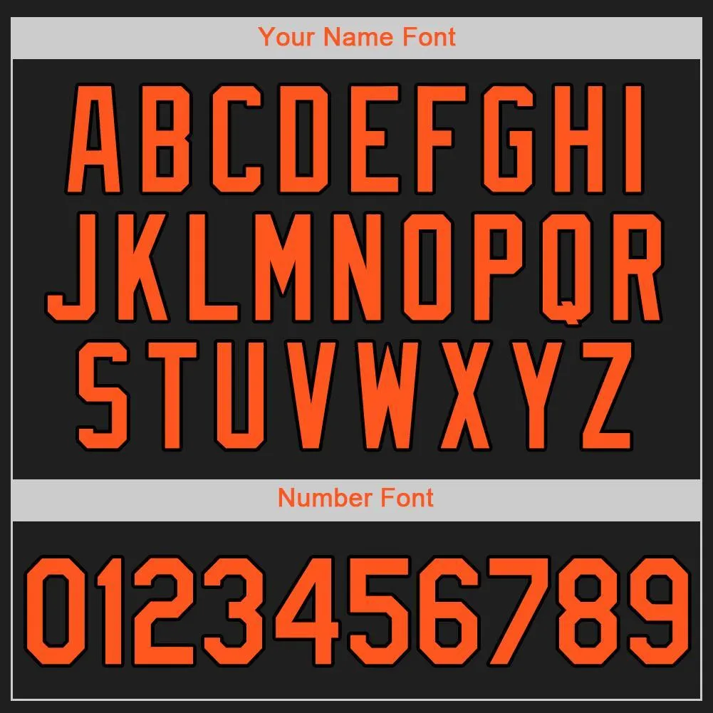 Custom Black Orange Baseball Jersey
