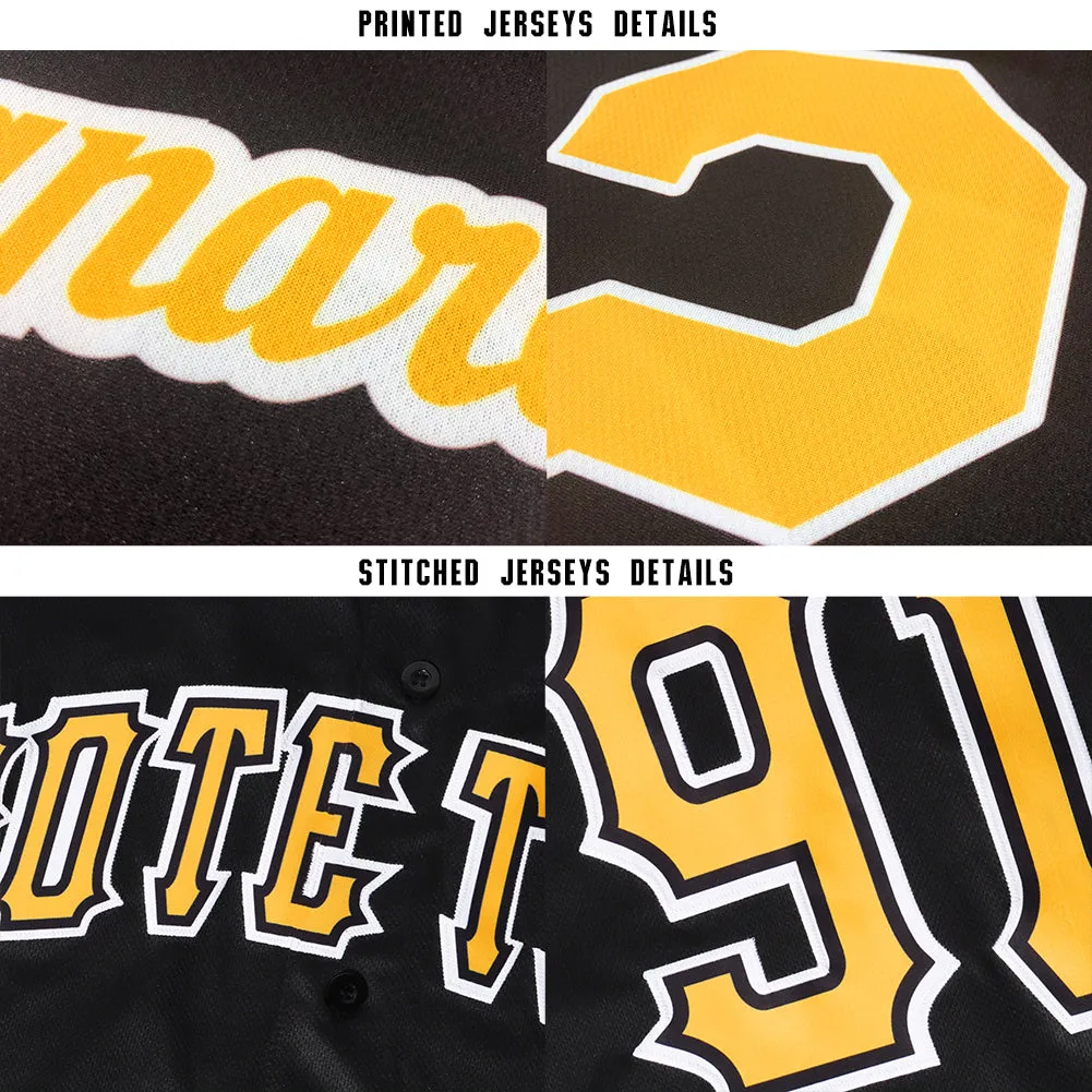 Custom Black Together Since Baseball Jersey
