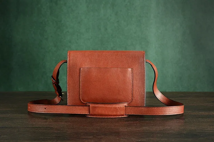 Custom Handmade Vegetable Tanned Italian Leather Shoulder Bag Satchel Bag Women Pouch Bag D048