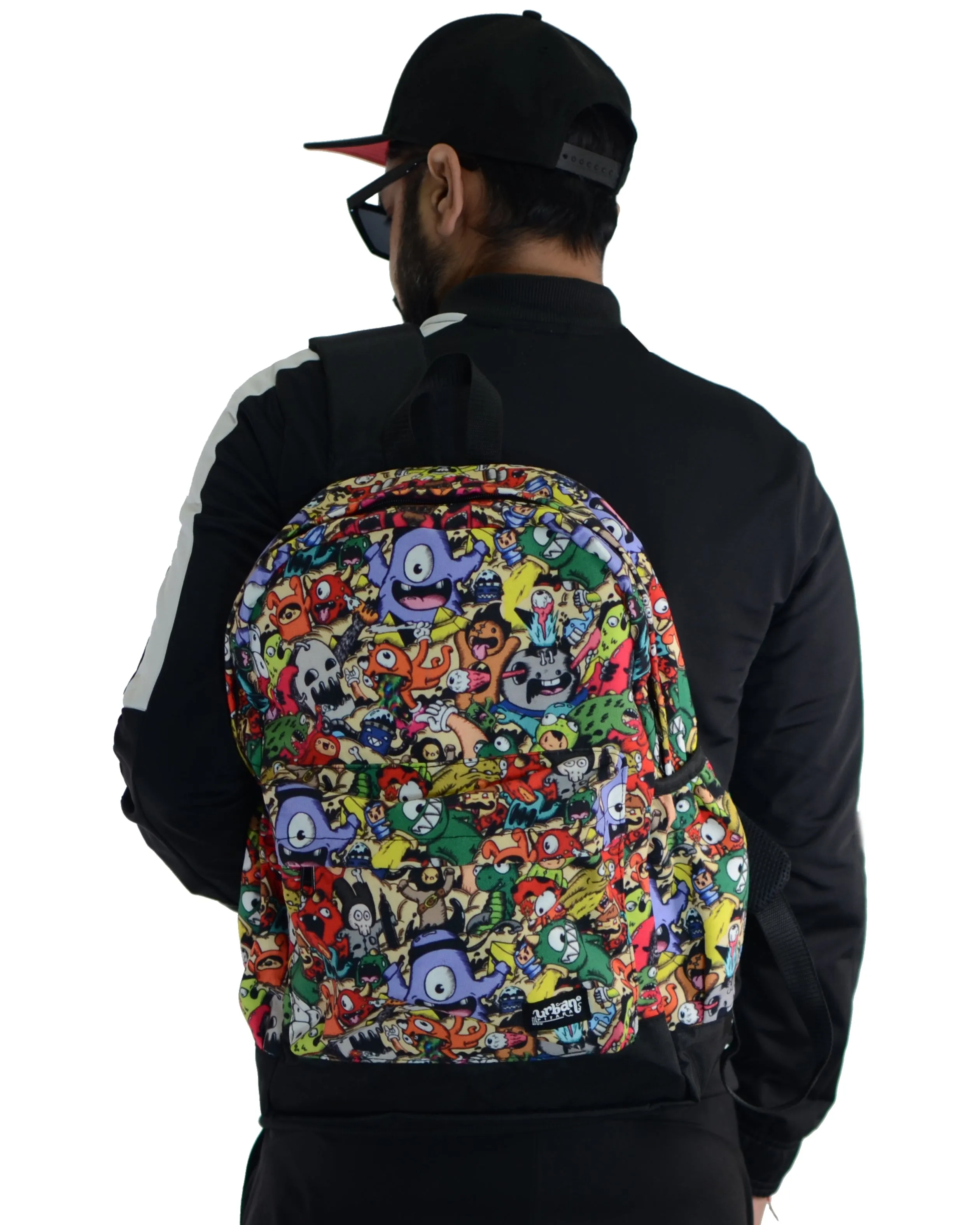 Cute Monsters Canvas Backpack
