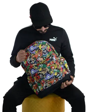 Cute Monsters Canvas Backpack