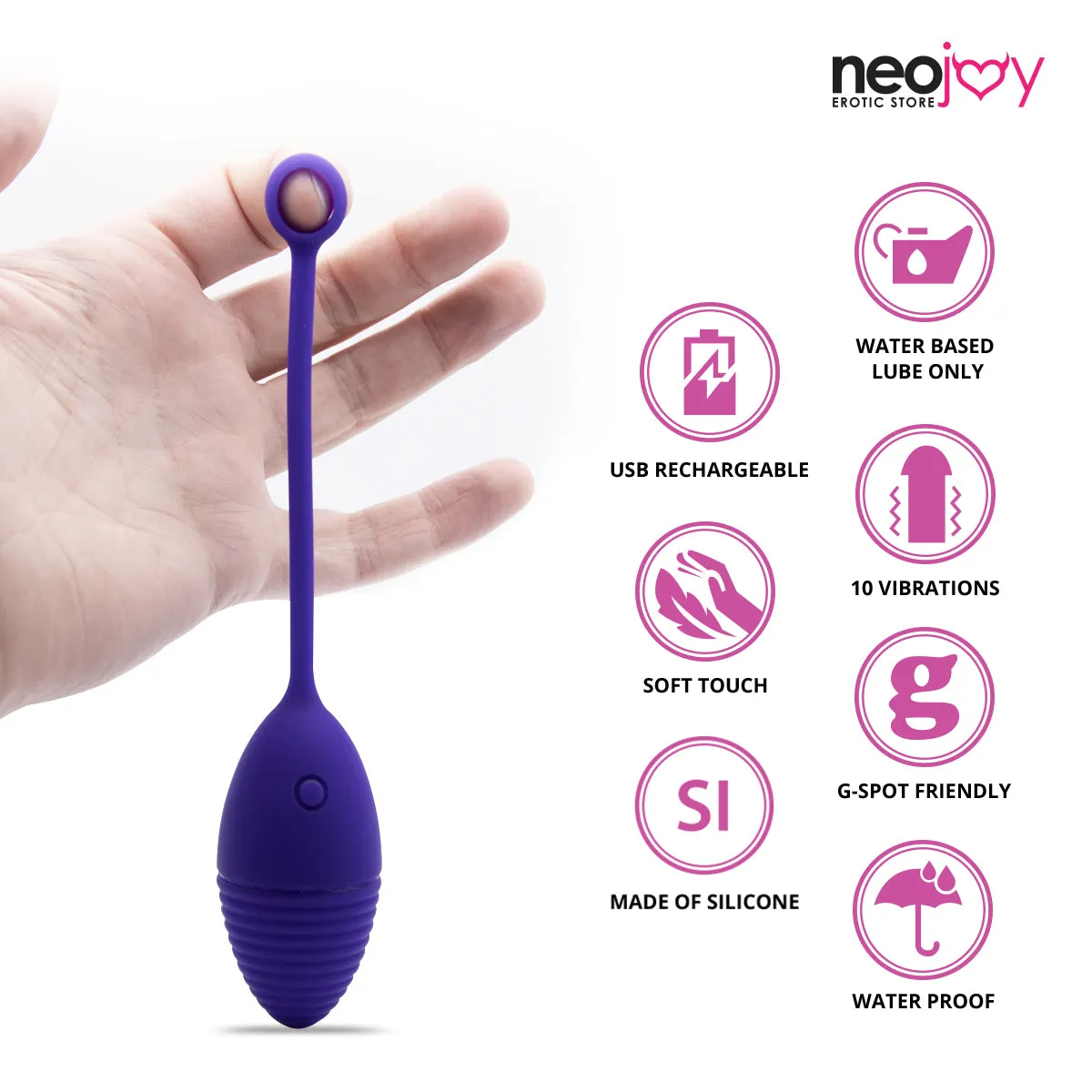Dancing Fairy 10 Speeds Vibrating G-Spot Egg Purple