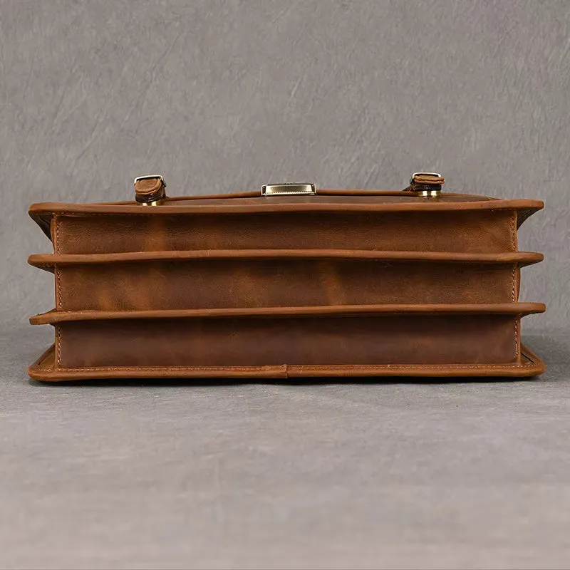 Daniel | Men's Leather Crossbody Messenger Laptop Bag Travel Bag