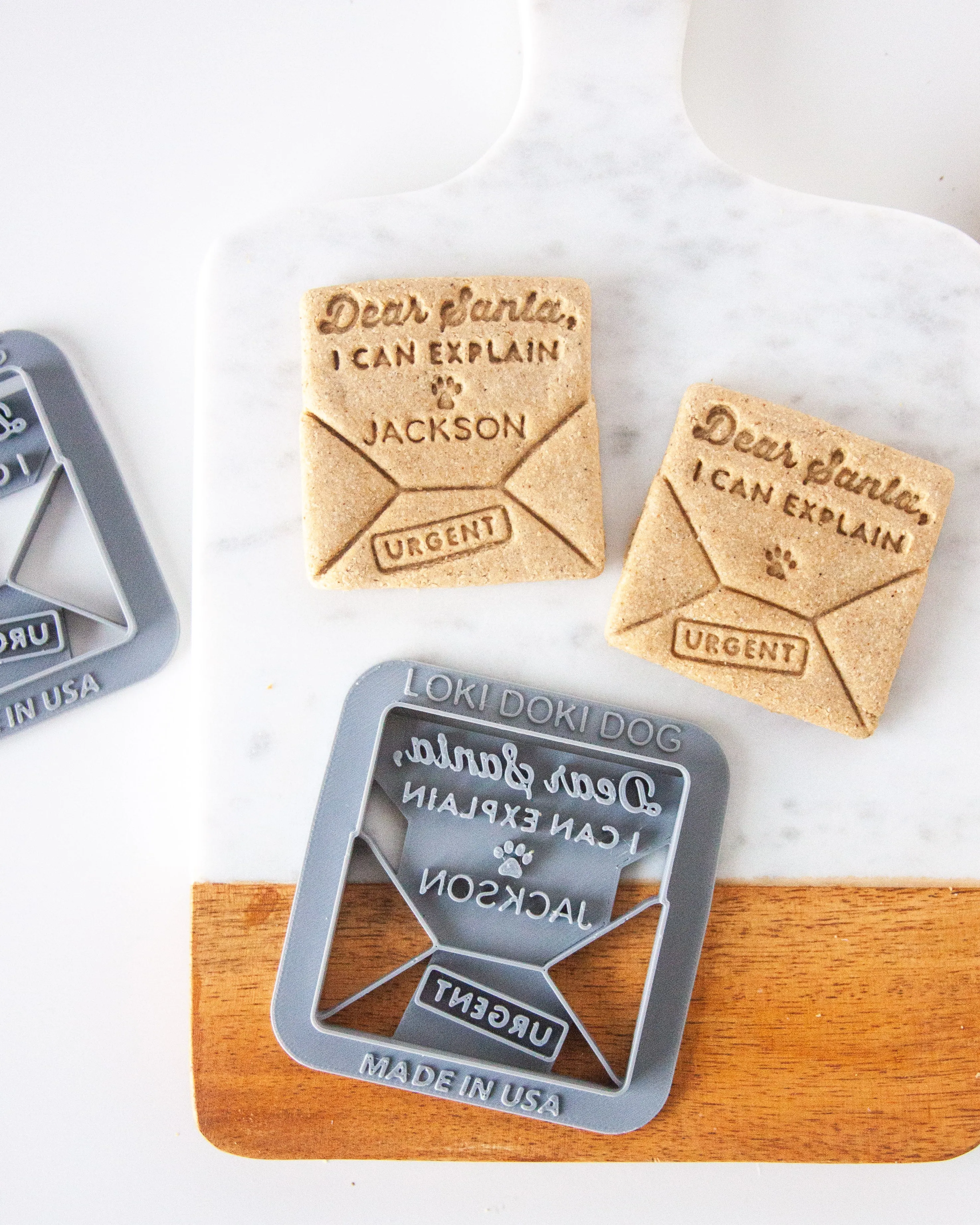 Dear Santa Letter "I Can Explain" Dog Biscuit Cookie Cutter