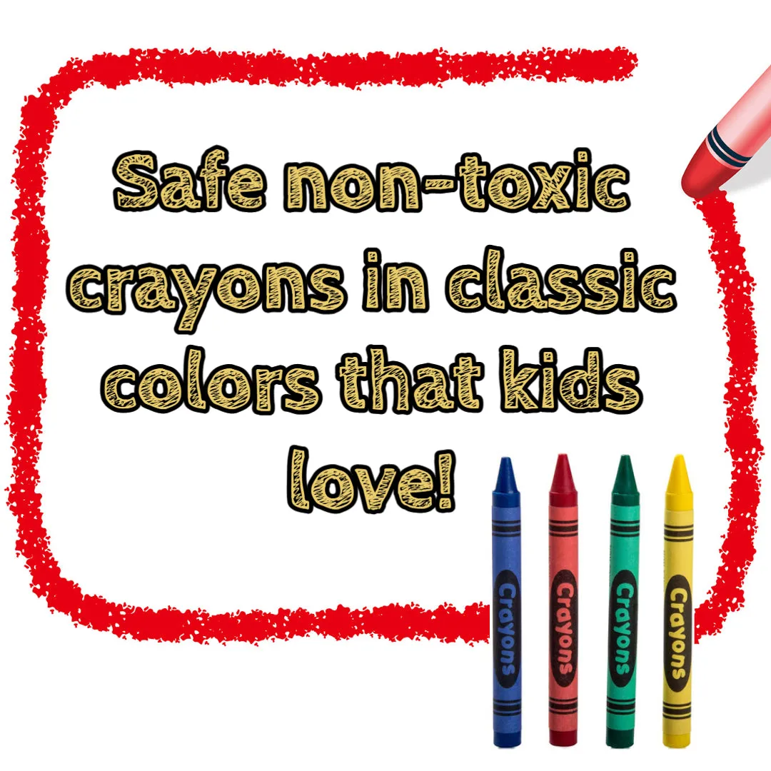 Diamond Wipes Kids 4 Color Crayons Box Set