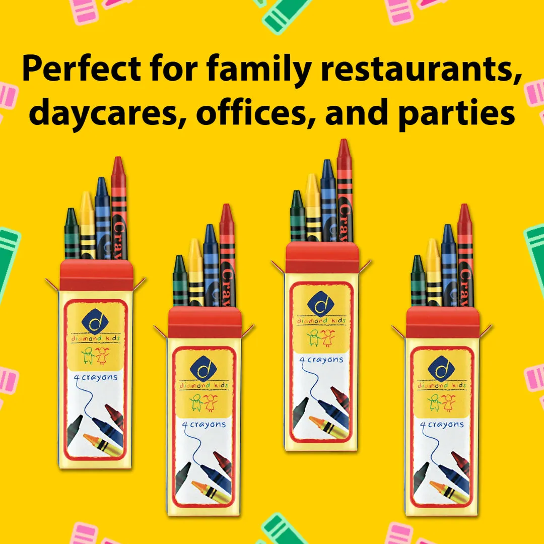 Diamond Wipes Kids 4 Color Crayons Box Set
