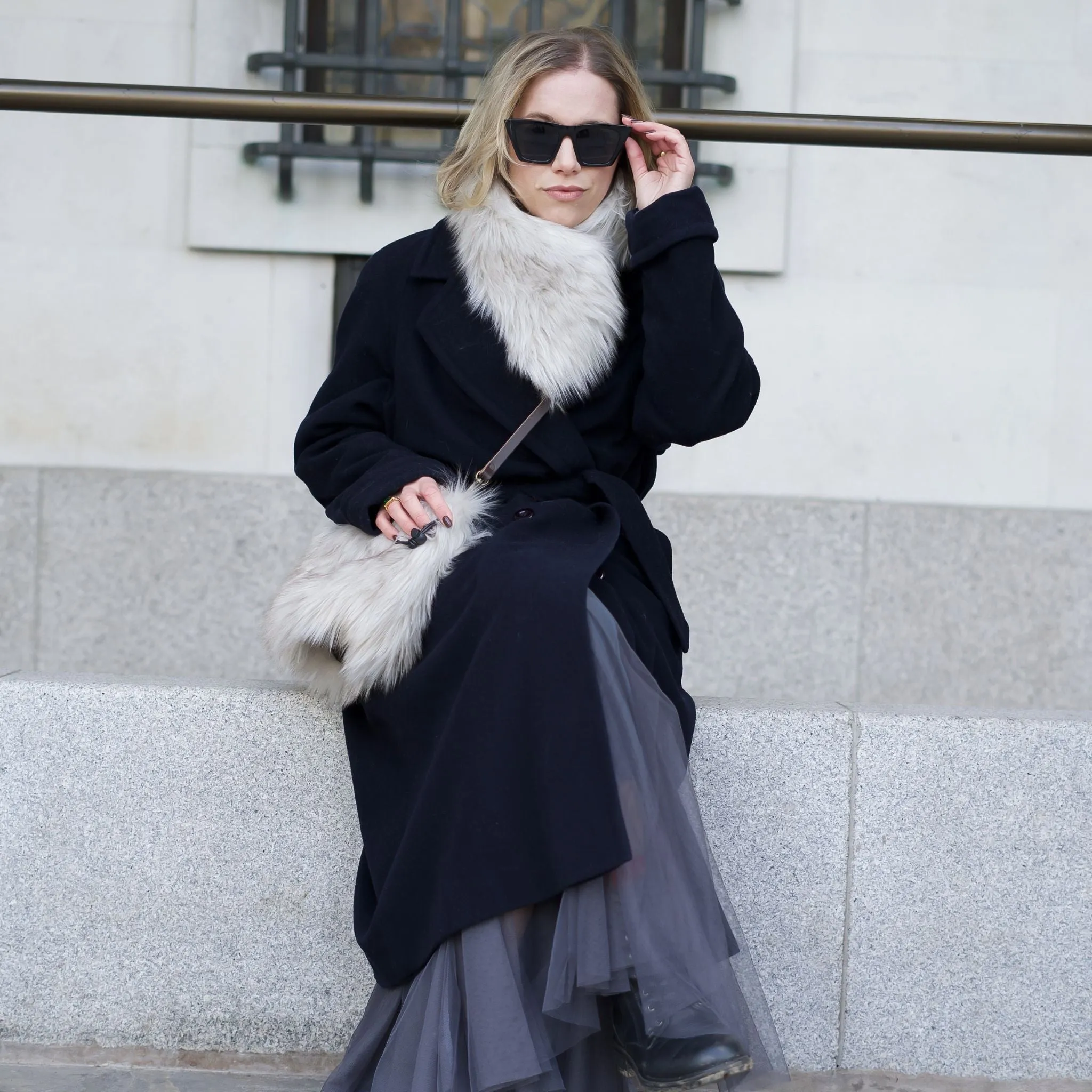 Drawstring Faux Fur and Sheepskin Bags