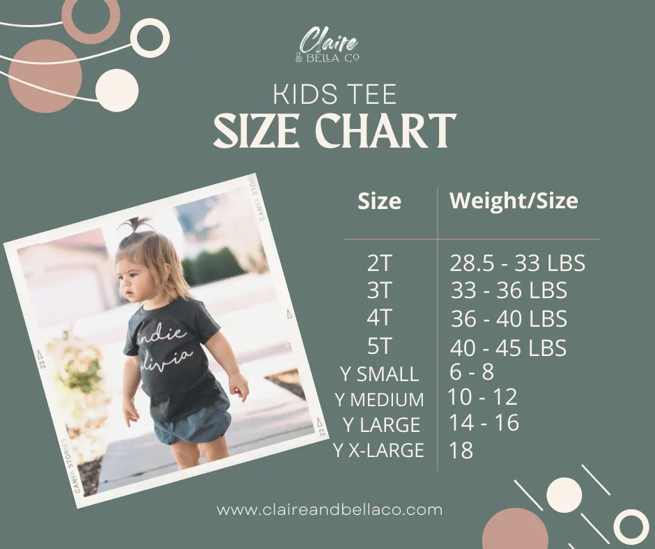 E is For - Custom Toddler Name Kid's Tee Modern Font