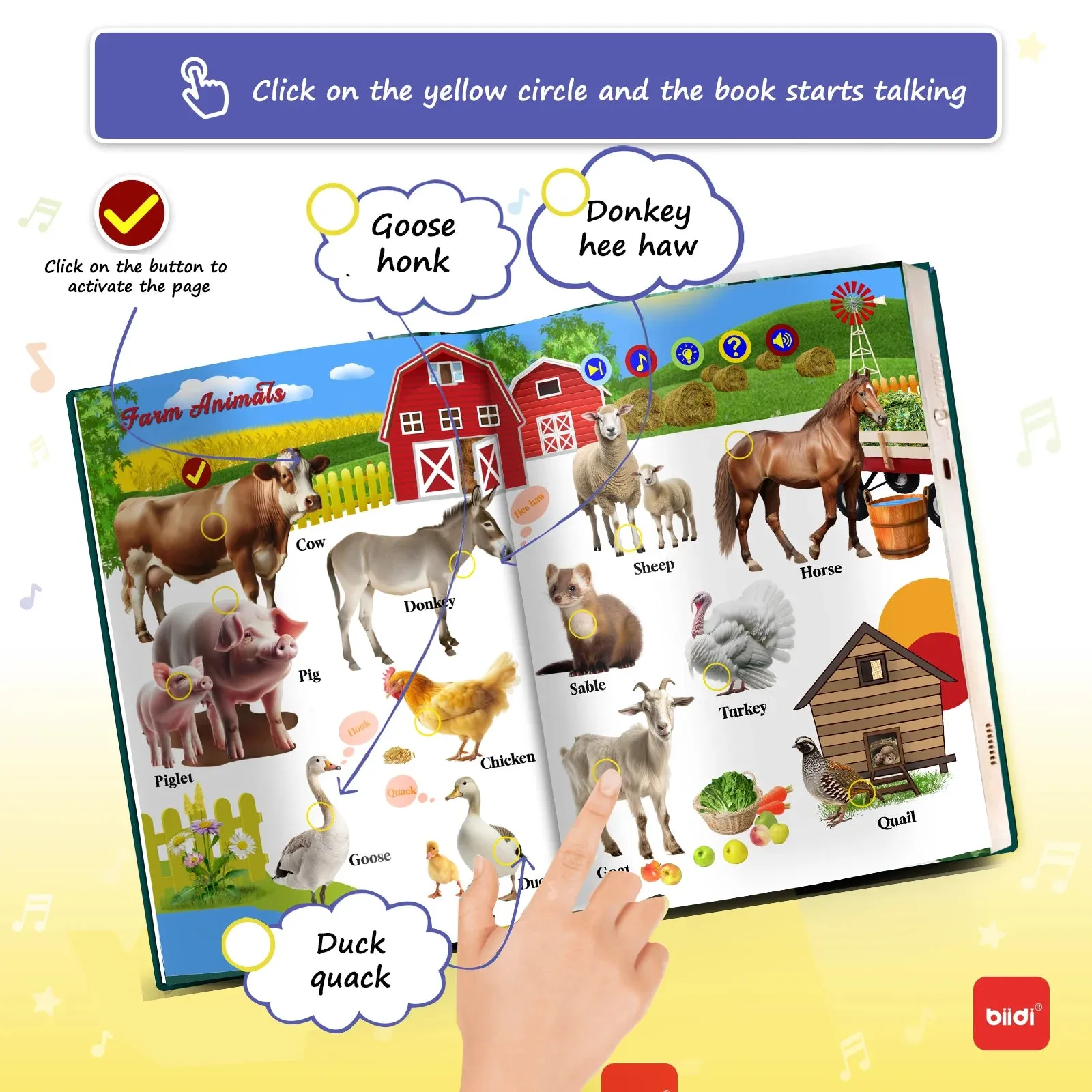 Educational Montessori English Audio Book  Preschool Learning Activity Book - Sensory Toys Puzzle Toys Children's Learning eBooks