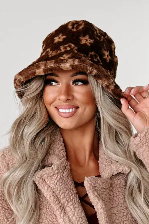 Expert In Style Faux Fur Bucket Hat (Brown)