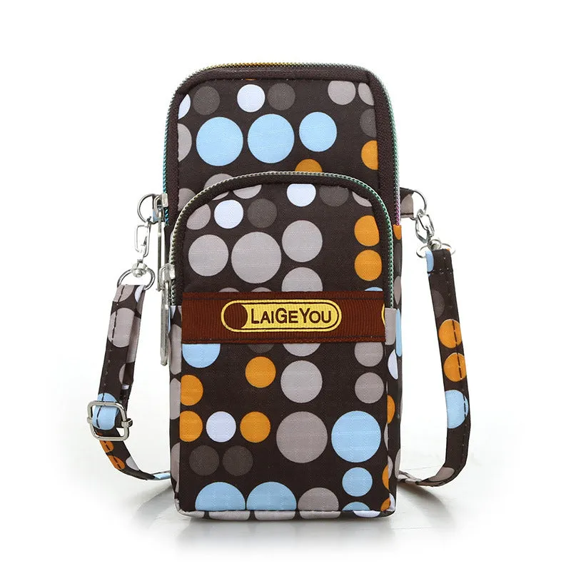 Fashion Casual Floral Cloth Shoulder Crossbody Phone Arm Bag Purse