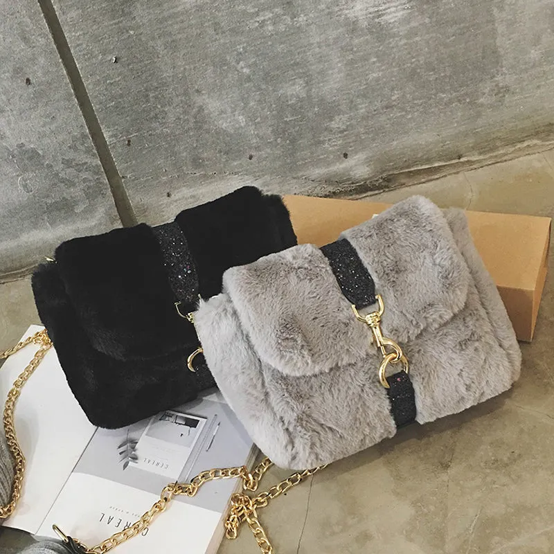 Faux fur purse