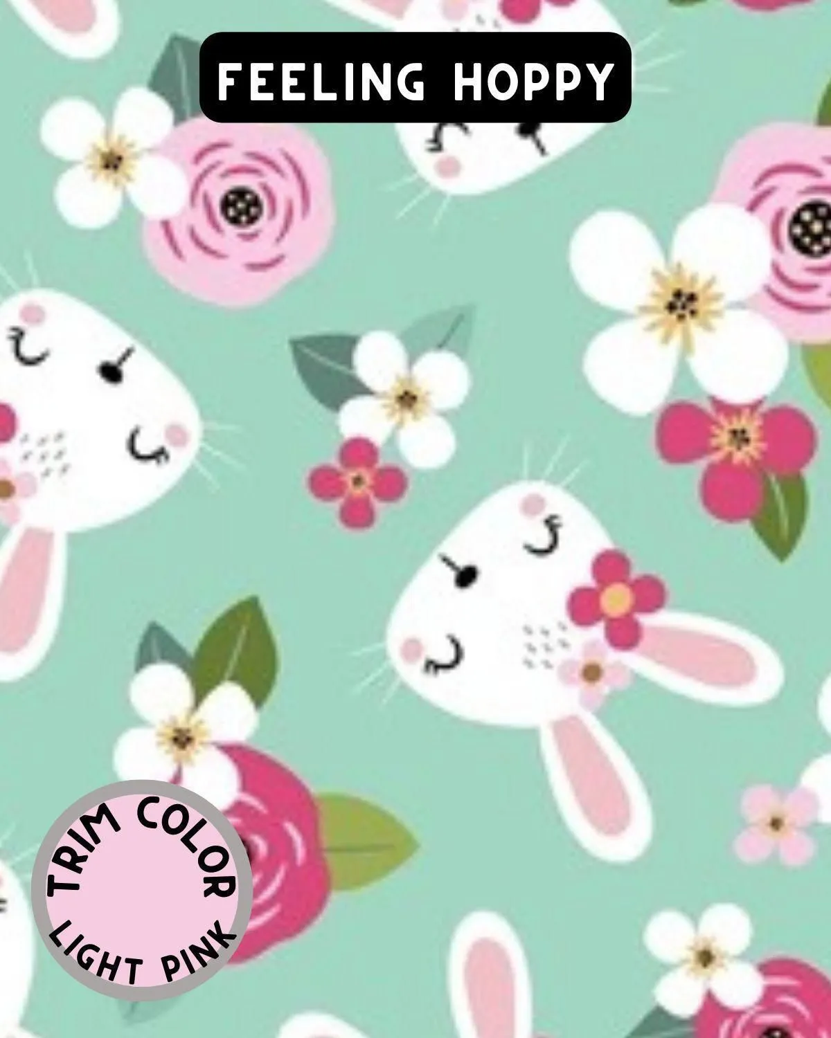 Feeling Hoppy - Dog Pajama with Pink Neck & Trim/Sleeves