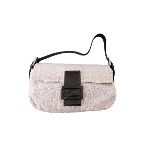 Fendi Baby Pink Beaded Baguette Bag
