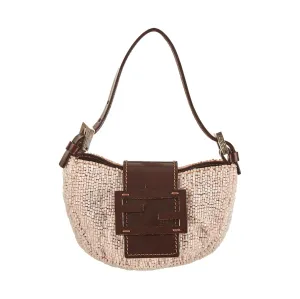 Fendi Baby Pink Beaded Crossiant