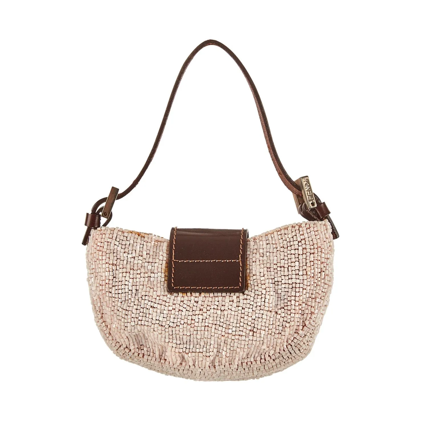 Fendi Baby Pink Beaded Crossiant