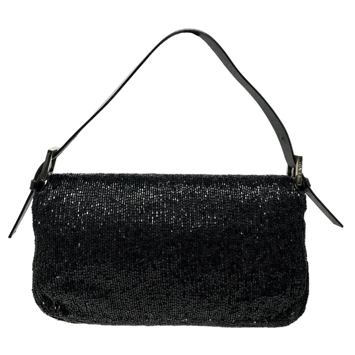 Fendi Black Beaded Baguette