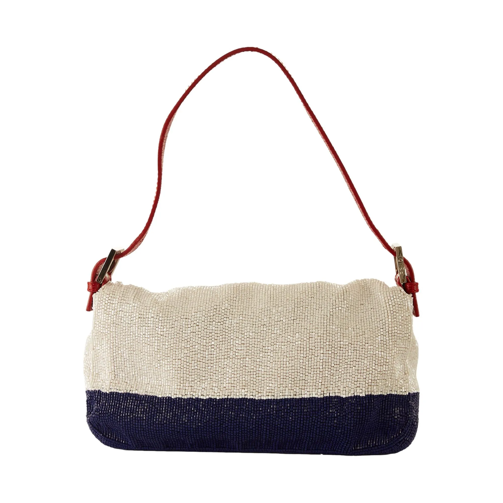 Fendi Color Block Beaded Baguette