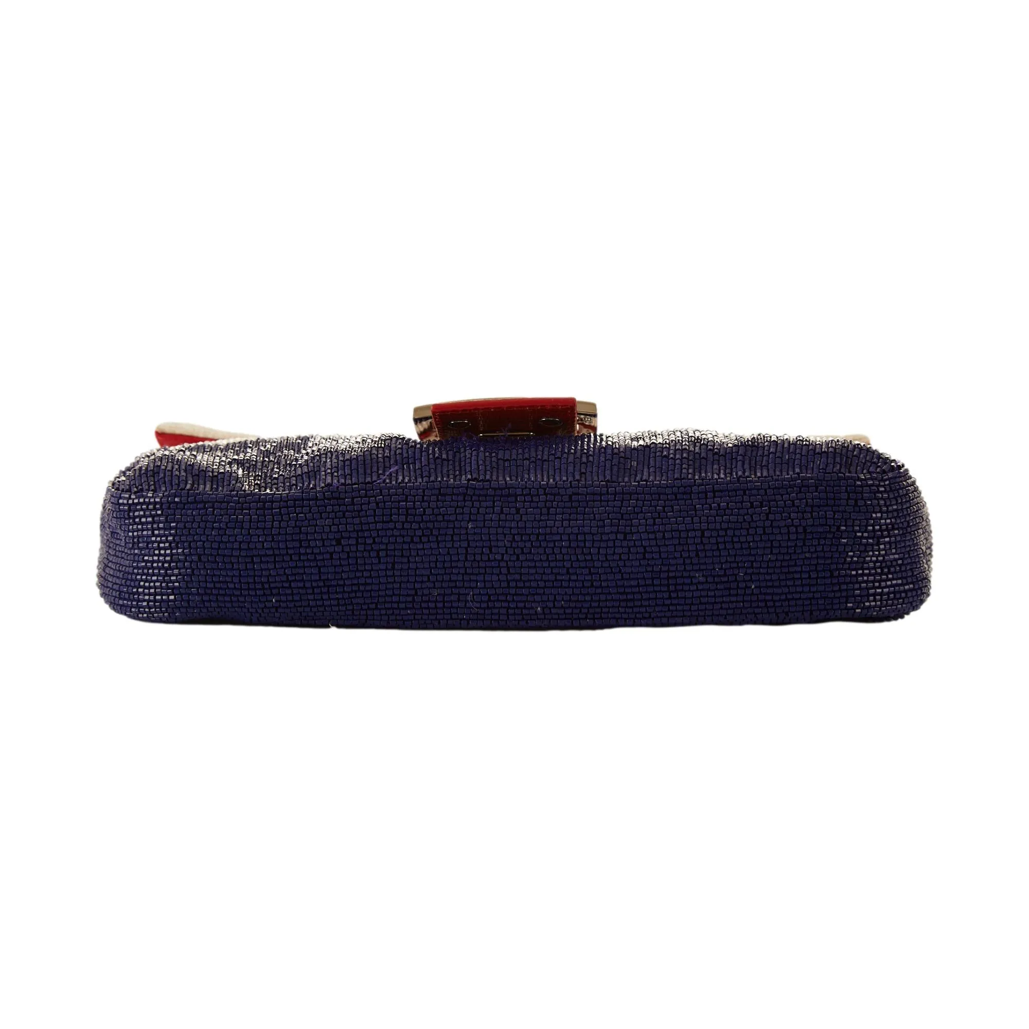 Fendi Color Block Beaded Baguette
