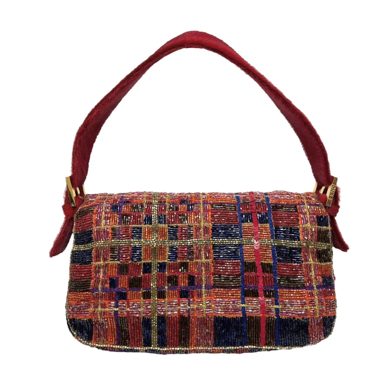 Fendi Multicolor Beaded Baguette Bag