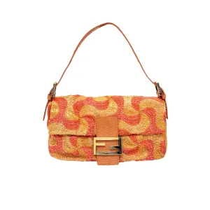 Fendi Multicolor Beaded Baguette Bag