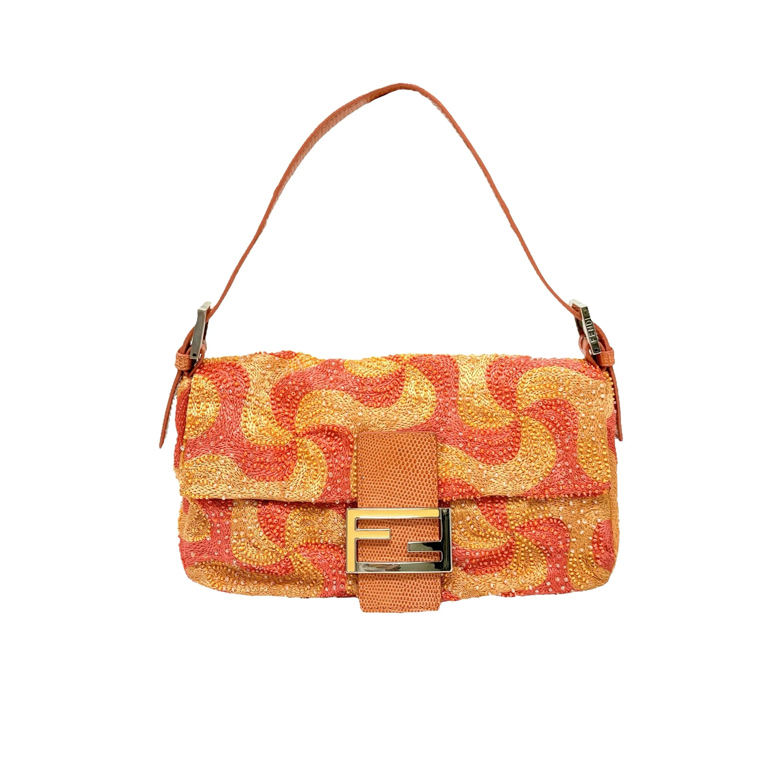 Fendi Multicolor Beaded Baguette Bag