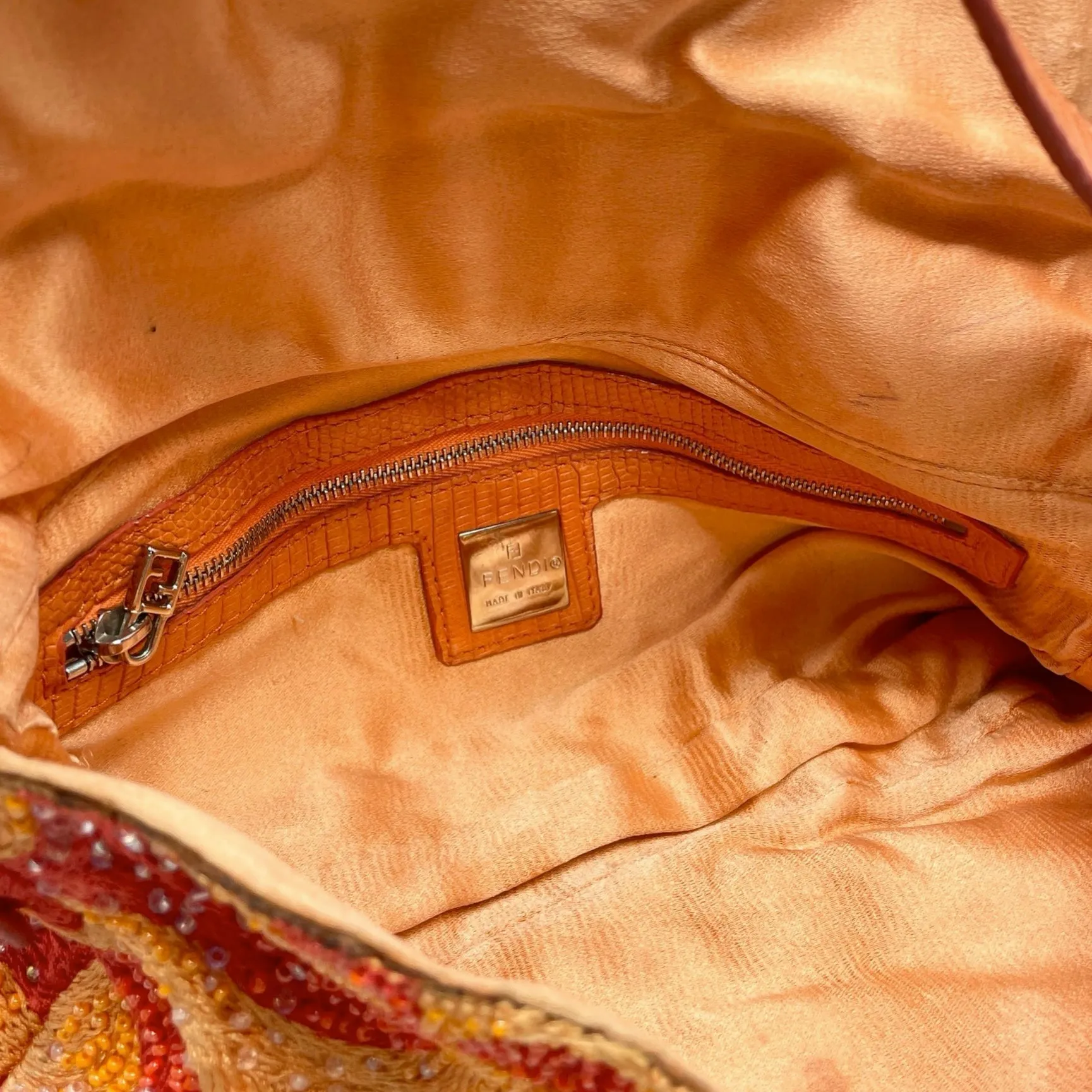 Fendi Multicolor Beaded Baguette Bag