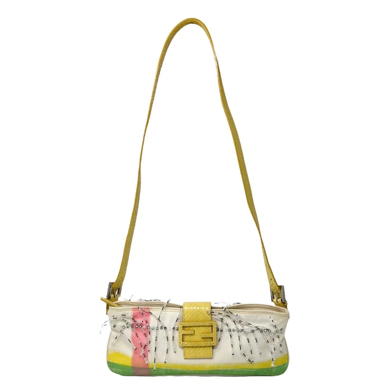 Fendi Pastel Beaded Crossbody Baguette