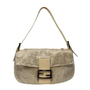 Fendi Pearlescent Beaded Baguette