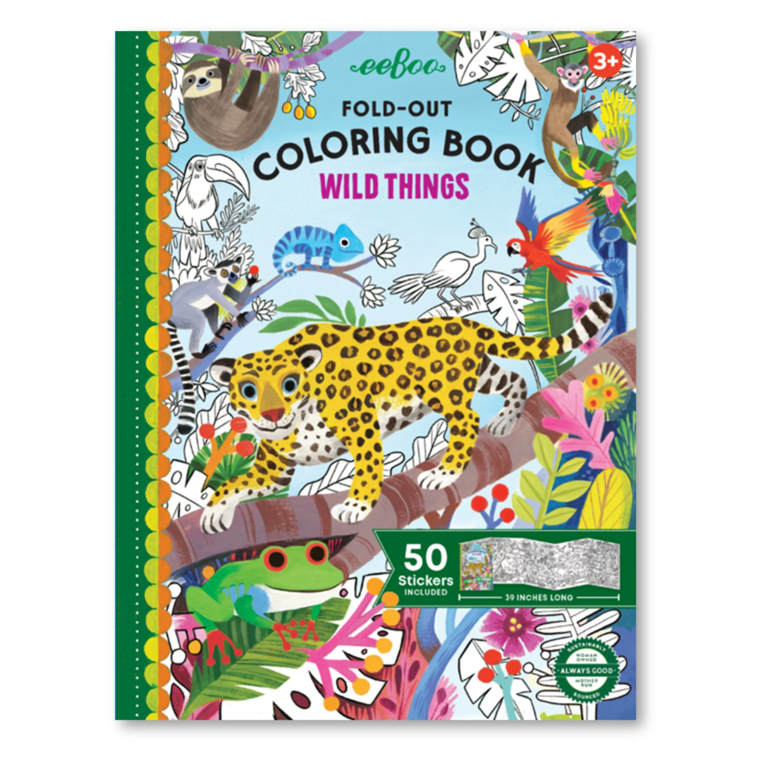 Fold-Out Coloring Book - Wild Things 9
