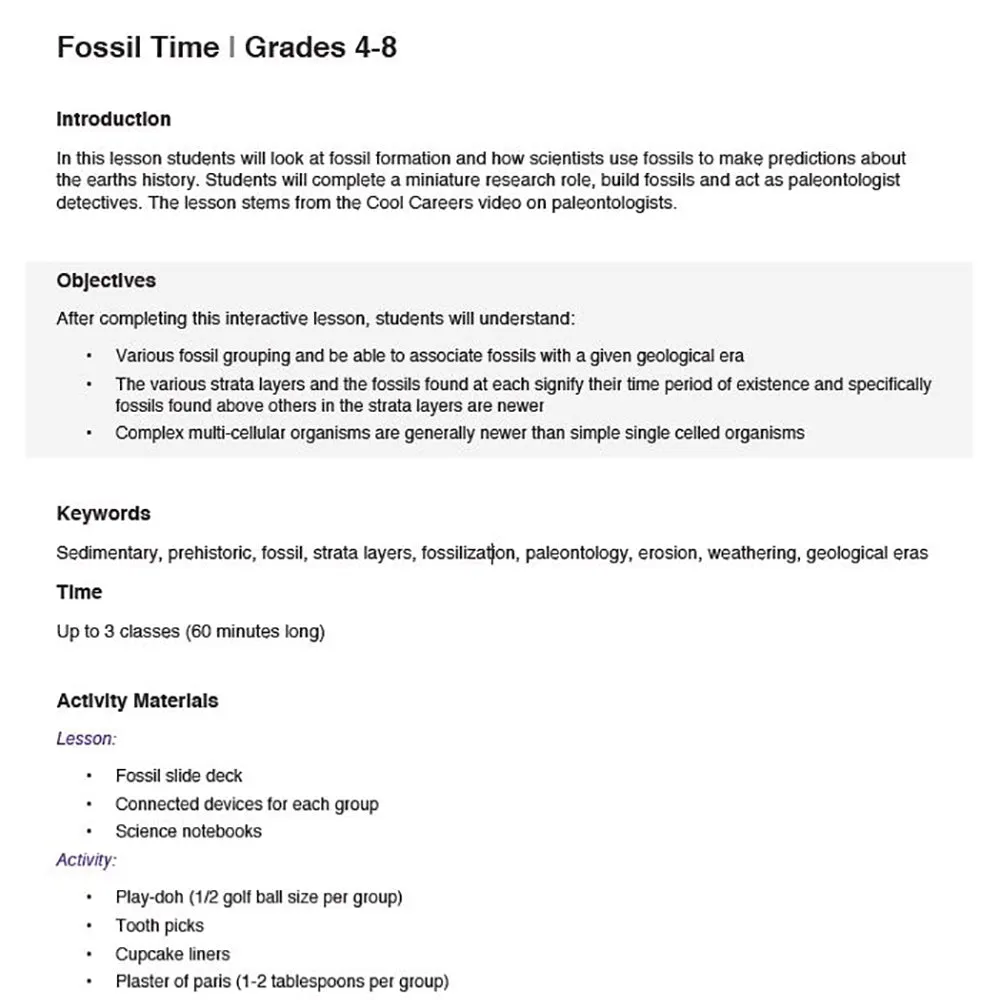 Fossil Time