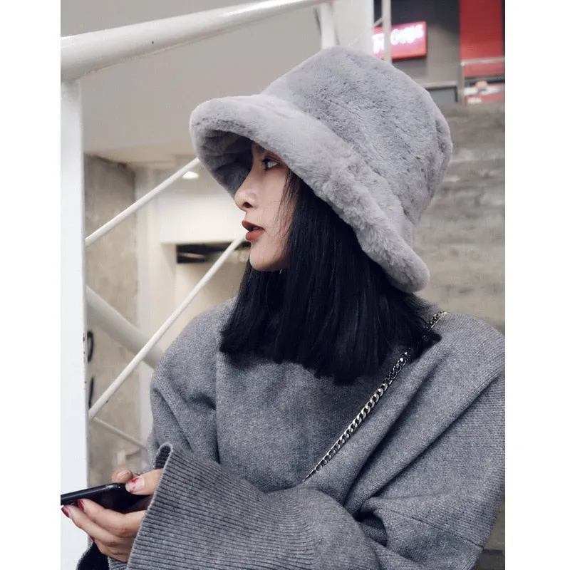 Foxy Faux Fur Bucket Hat