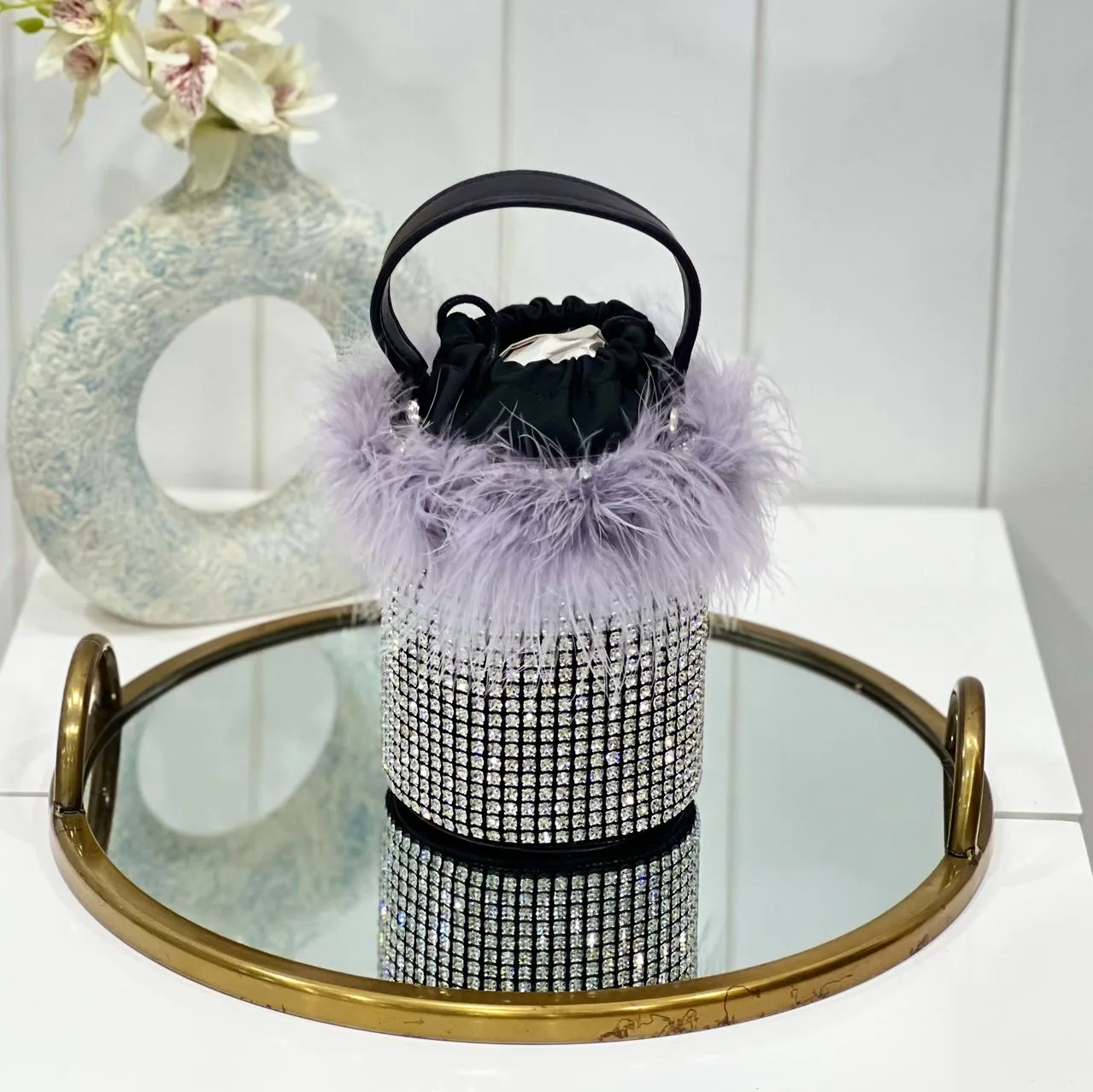 FUR BUCKET BAG