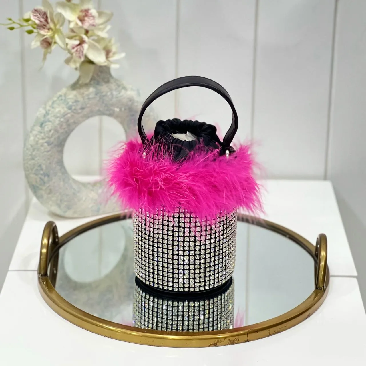 FUR BUCKET BAG