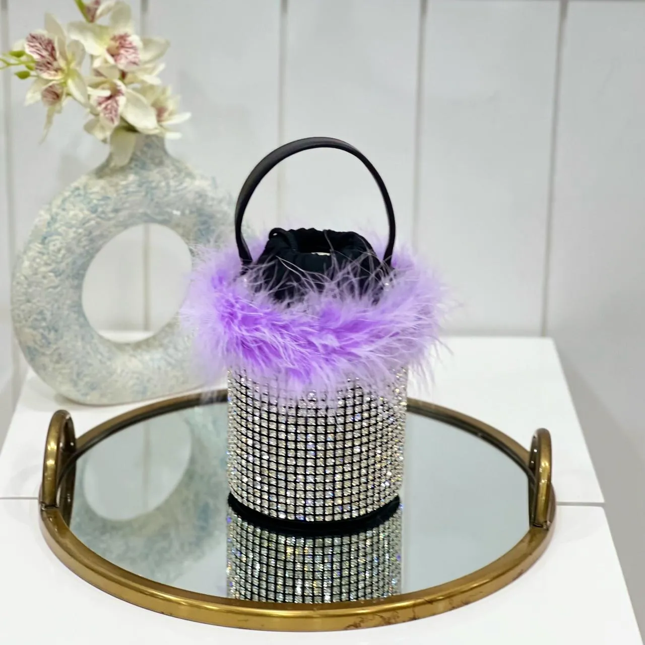 FUR BUCKET BAG