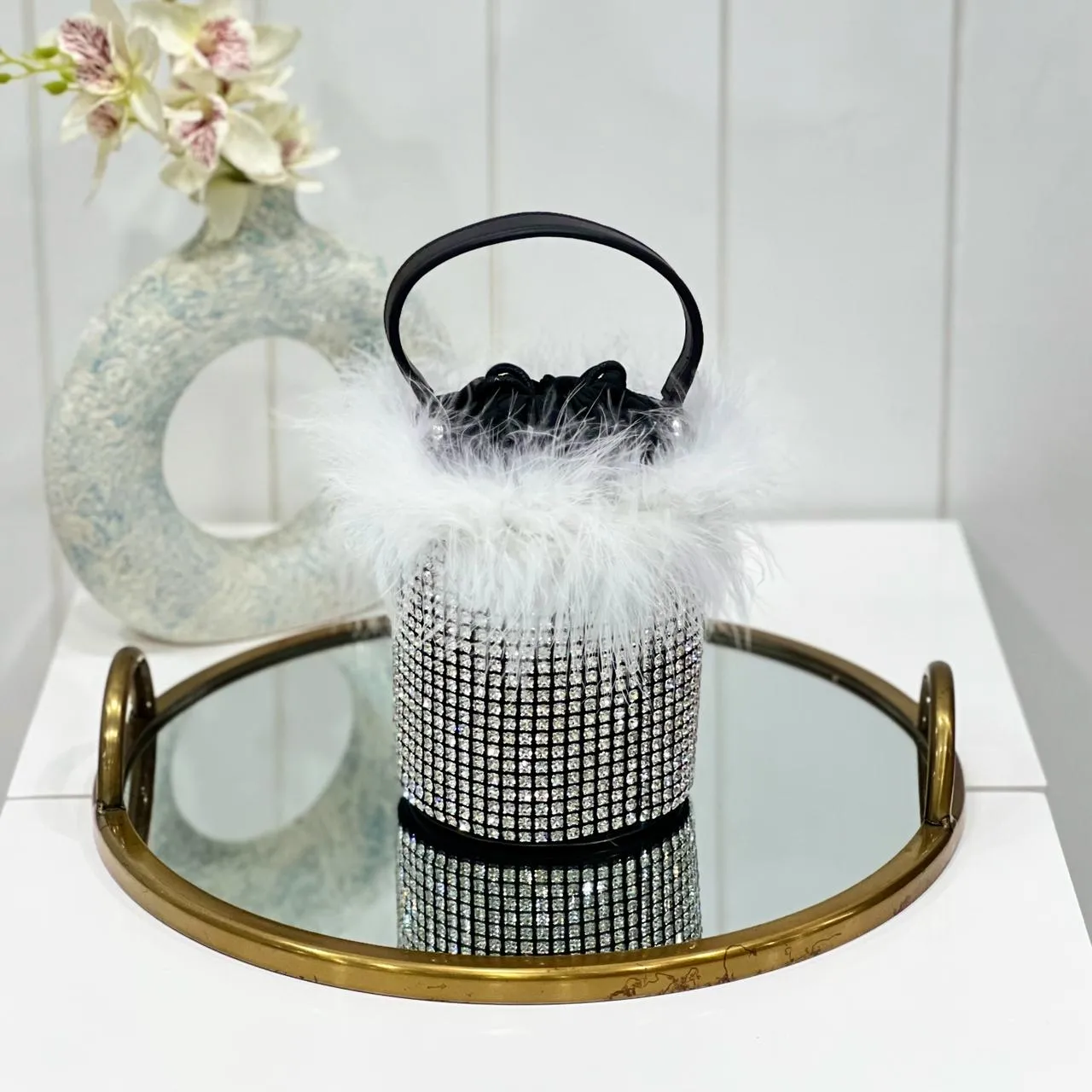 FUR BUCKET BAG