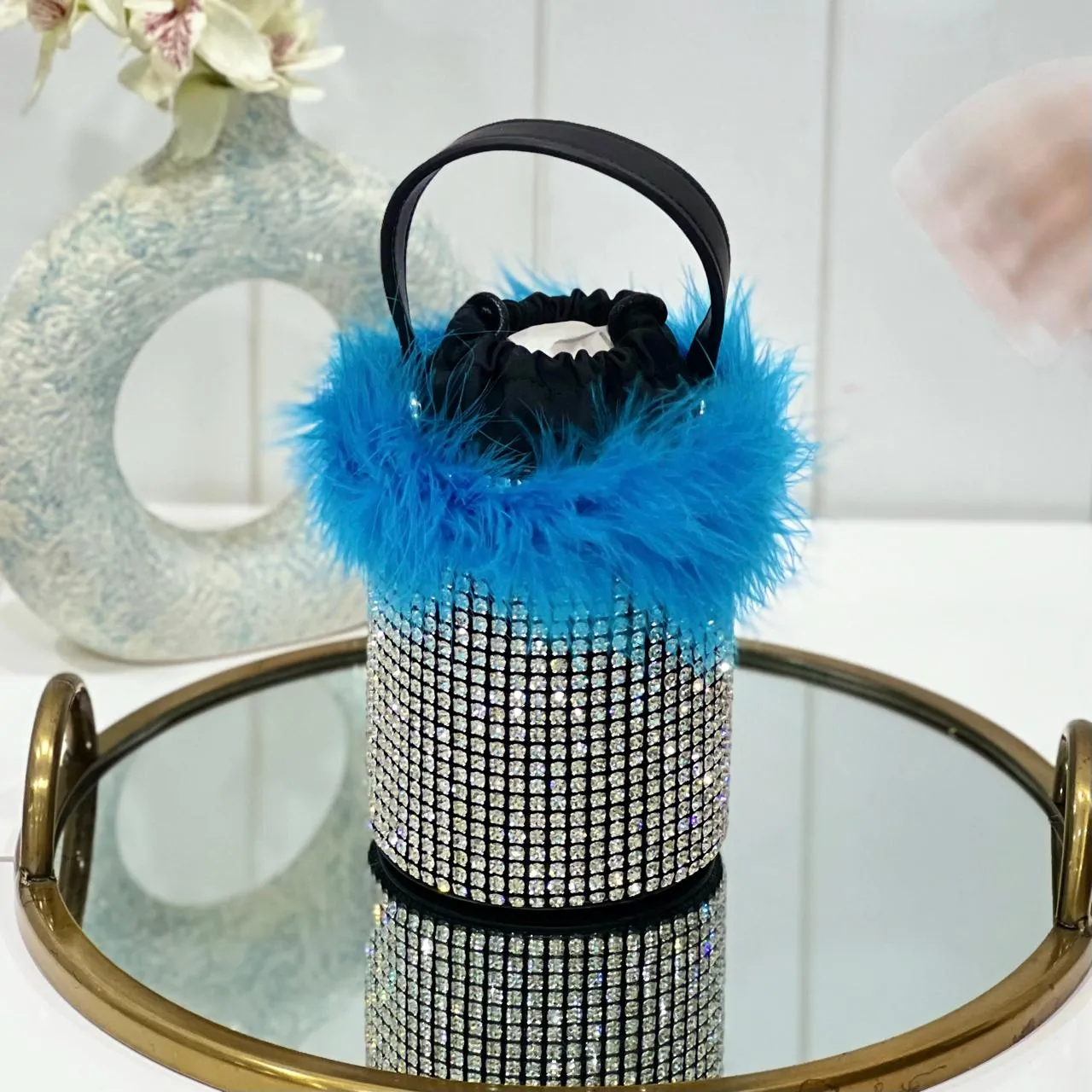 FUR BUCKET BAG
