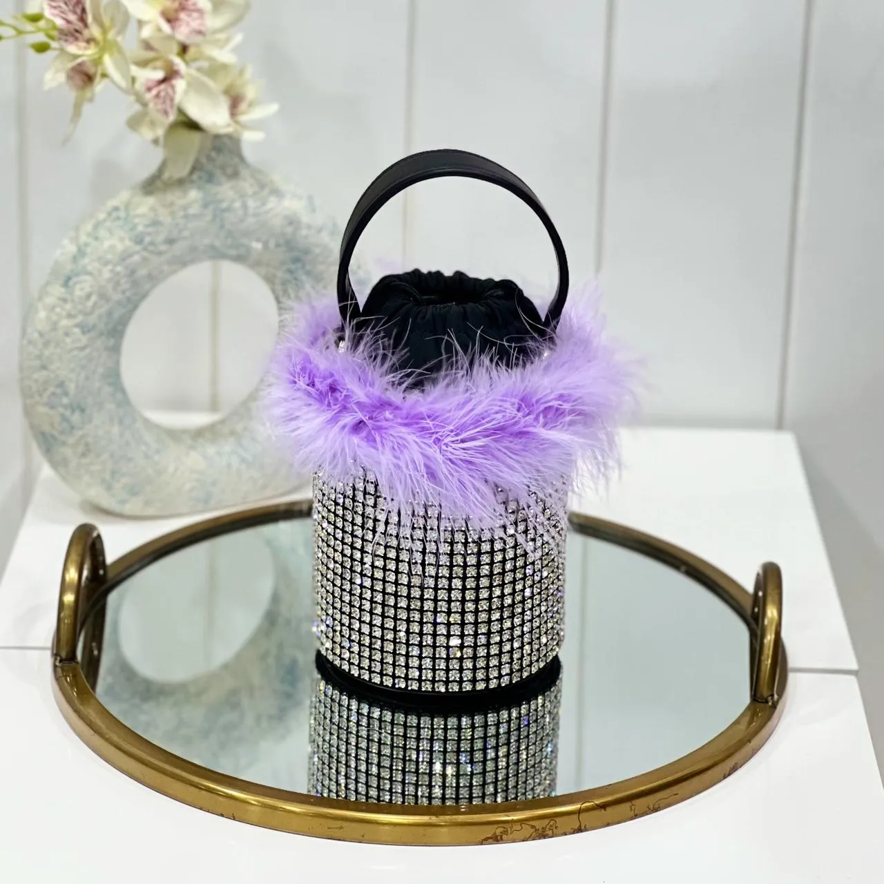 FUR BUCKET BAG