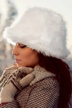 Fuzzy Faux Fur Bucket Hat