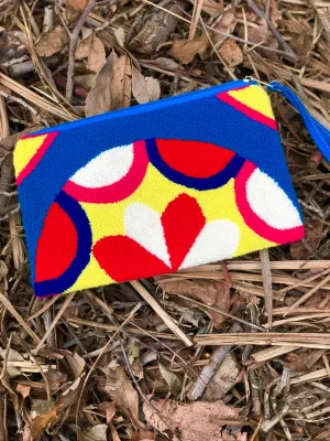 Fuzzy Wayúu Floral Clutch