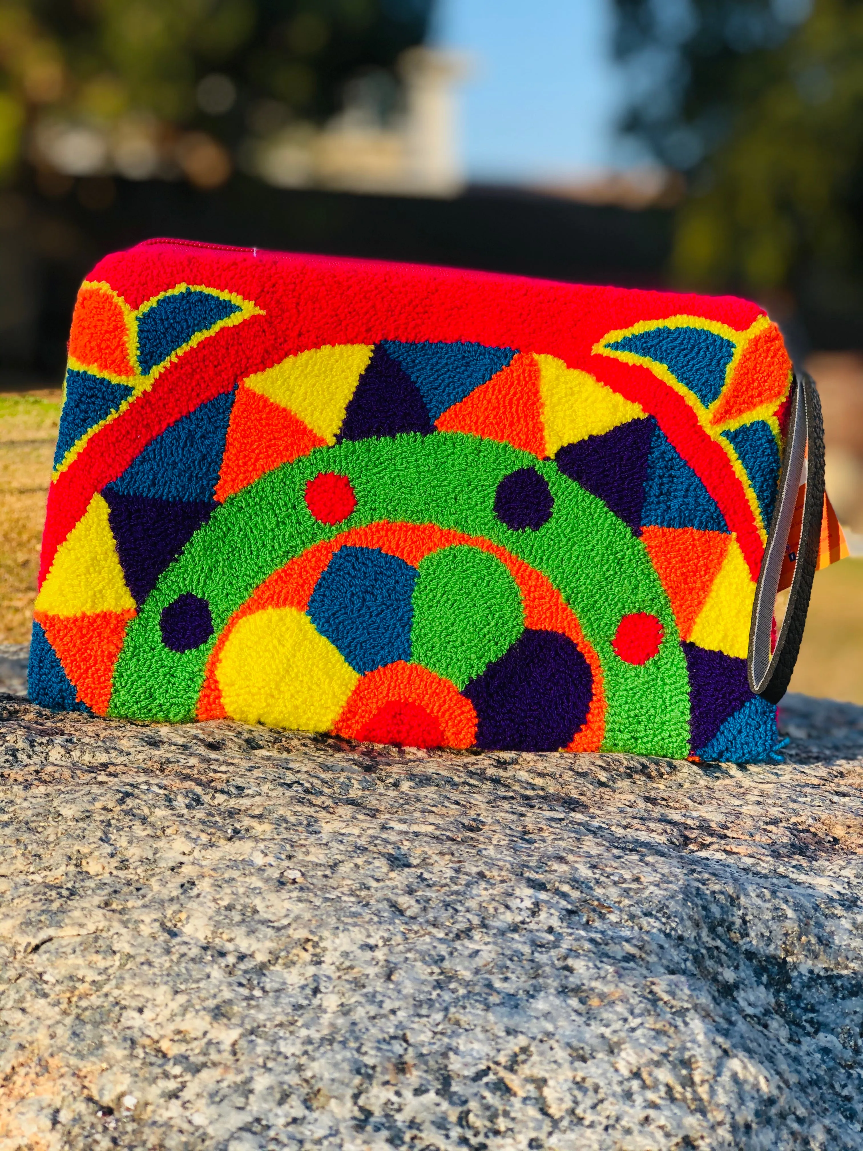 Fuzzy Wayúu Floral Clutch