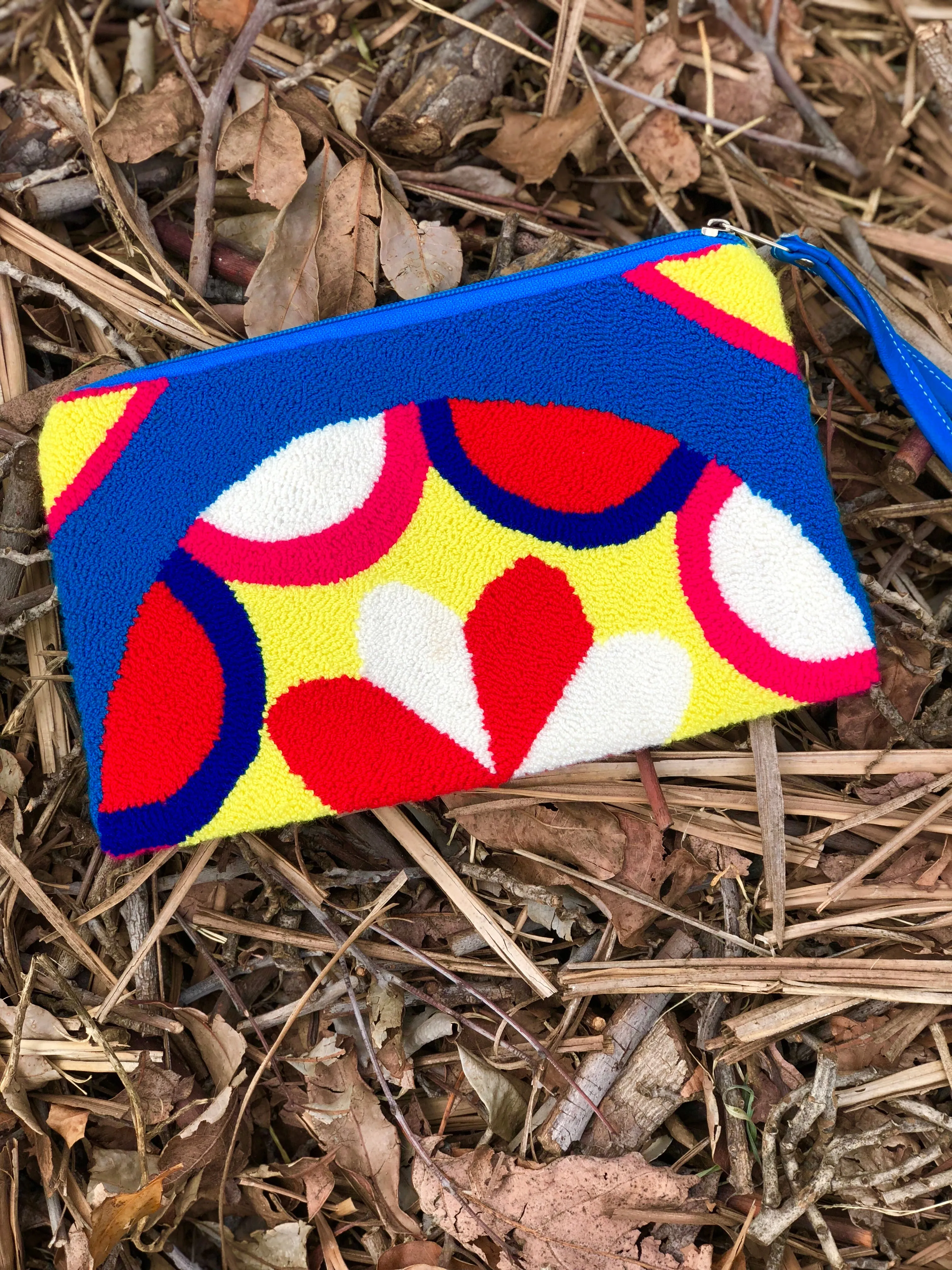 Fuzzy Wayúu Floral Clutch