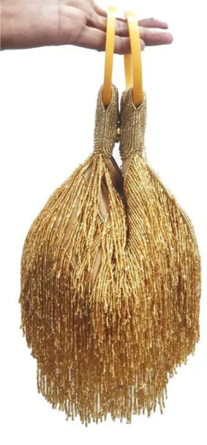 Geo Wristlet Fringed Handbag