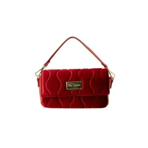 Gio Cellini Red Faux Leather Handbag with Shoulder Strap