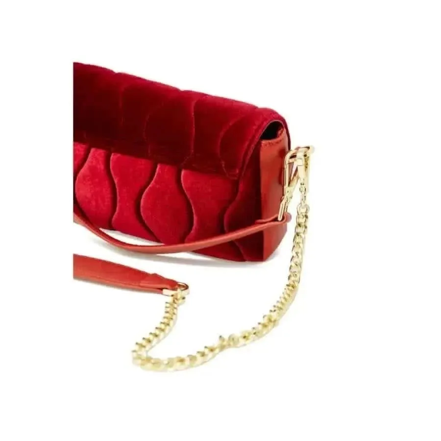 Gio Cellini Red Faux Leather Handbag with Shoulder Strap